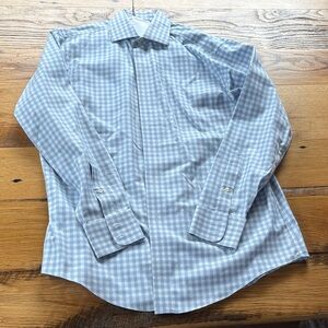 Brooks Brothers Light Blue Gingham Dress Shirt - 16-35